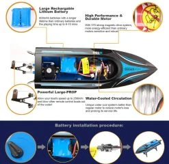 SkyTech RC Boot H100 - High Speed 2.4GHZ - 20KM -Clipper Winkel 1238474141