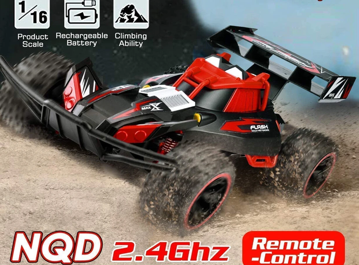 24WINKELEN RC Race Buggy NQD - 2.4GHZ Radio Grafisch Bestuurbare Auto 12km/u - 1:16 - Oplaadbaar + Extra Accu 7 24WINKELEN RC Race Buggy NQD - 2.4GHZ Radio Grafisch Bestuurbare Auto 12km/u - 1:16 - Oplaadbaar + Extra Accu - Afbeelding 5