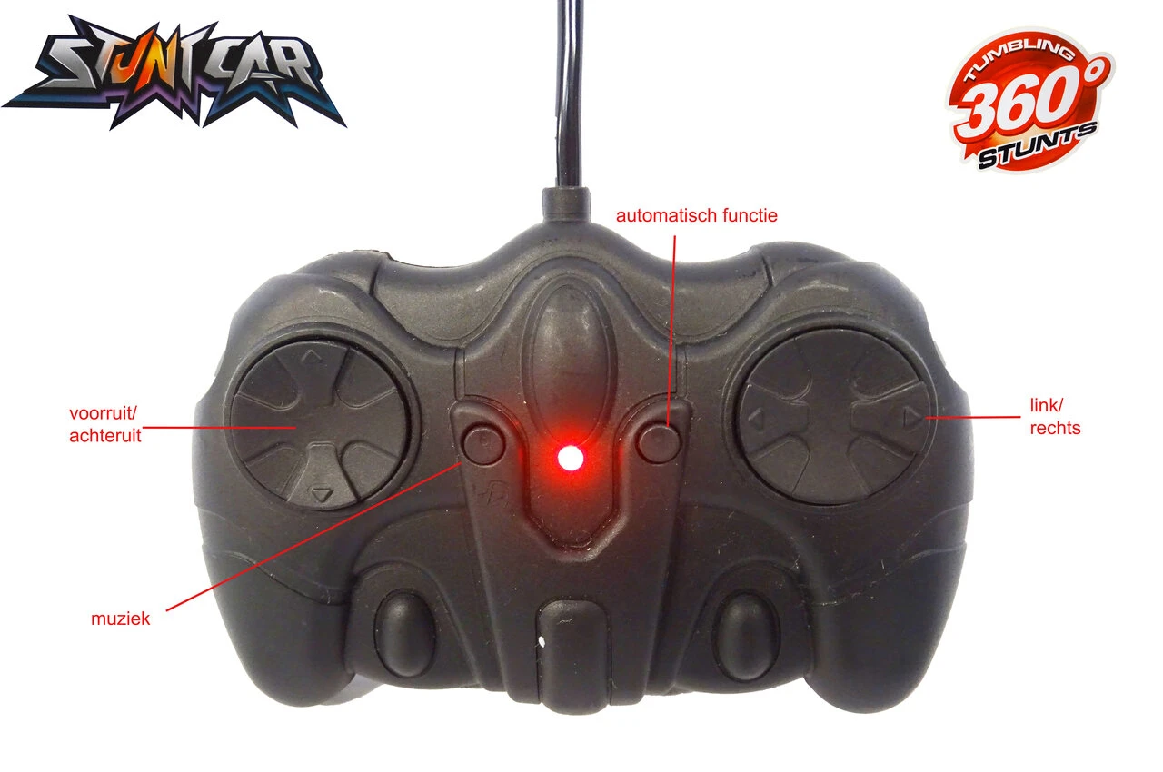 24WINKELEN Rc Stunt Car - Acrobatische Afstand Bestuurbaar Auto Met 360º Draaiende Wielen - Oplaadbaar 17.5CM 8 24WINKELEN Rc Stunt Car - Acrobatische Afstand Bestuurbaar Auto Met 360º Draaiende Wielen - Oplaadbaar 17.5CM - Afbeelding 6