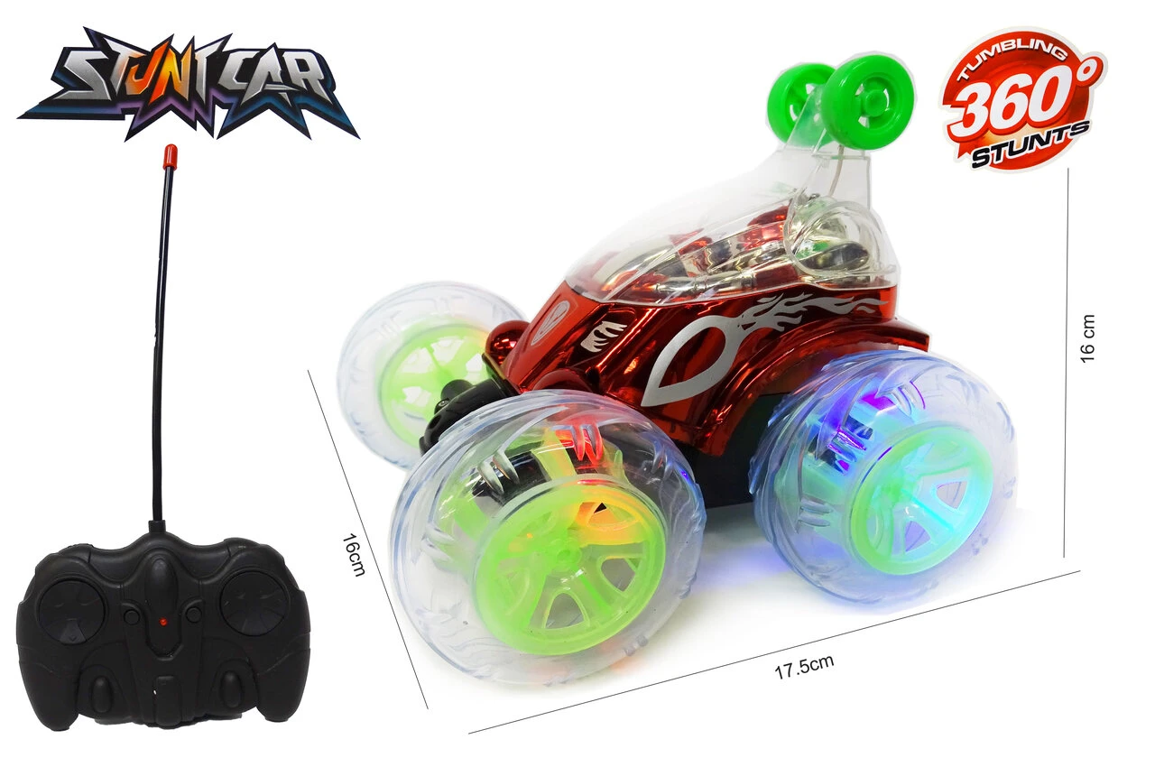 24WINKELEN Rc Stunt Car - Acrobatische Afstand Bestuurbaar Auto Met 360º Draaiende Wielen - Oplaadbaar 17.5CM 6 24WINKELEN Rc Stunt Car - Acrobatische Afstand Bestuurbaar Auto Met 360º Draaiende Wielen - Oplaadbaar 17.5CM - Afbeelding 4