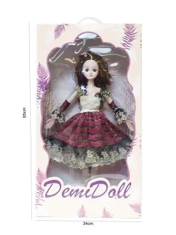 Demi Girl Prinses Pop Speelgoed - Met Chique Classic Feest Jurkje - 56CM 9 Demi Girl Prinses Pop Speelgoed - Met Chique Classic Feest Jurkje - 56CM -Clipper Winkel 1291771991