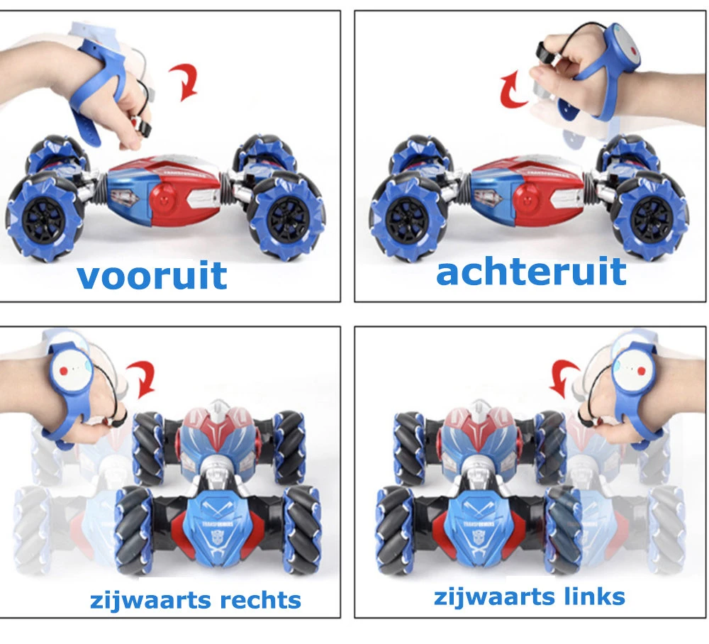 24WINKELEN Rc Stunt Auto 4WD 1:10 - Handbestuurbare Gesture Car - Twist Off-Road 2.4ghz 8 24WINKELEN Rc Stunt Auto 4WD 1:10 - Handbestuurbare Gesture Car - Twist Off-Road 2.4ghz - Afbeelding 6