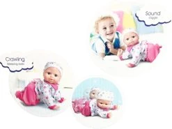 Crawling Baby - Kruip Baby Pop Speelgoed -Baby Sweet&Cuddly - Met Geluid (32cm) -Clipper Winkel 1357329266