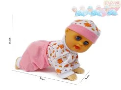 Crawling Baby - Kruipende Baby Pop - Kan Kruipen En Dansen - Met Geluid (20cm)
