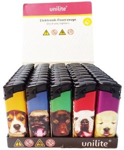 Unilite Klik Aanstekers (50 Stuks In Tray ) Hondjes Print