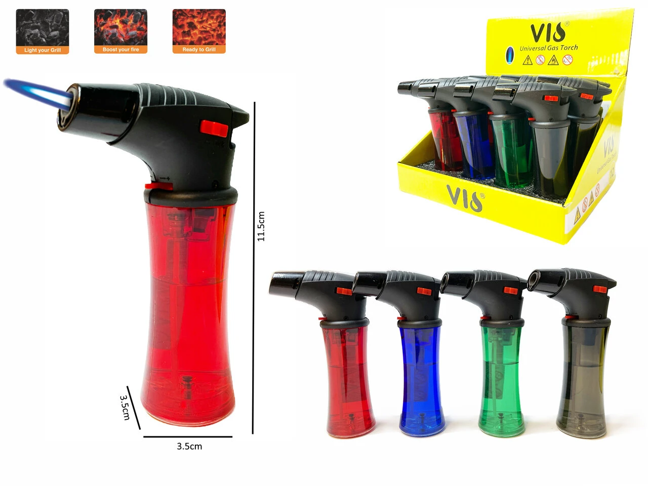 Unilite Creme Brulee Brander - Turbo Wind Aanstekers - Crème Brûlée Brander -12 Stuks 3 Unilite Creme Brulee Brander - Turbo Wind Aanstekers - Crème Brûlée Brander -12 Stuks