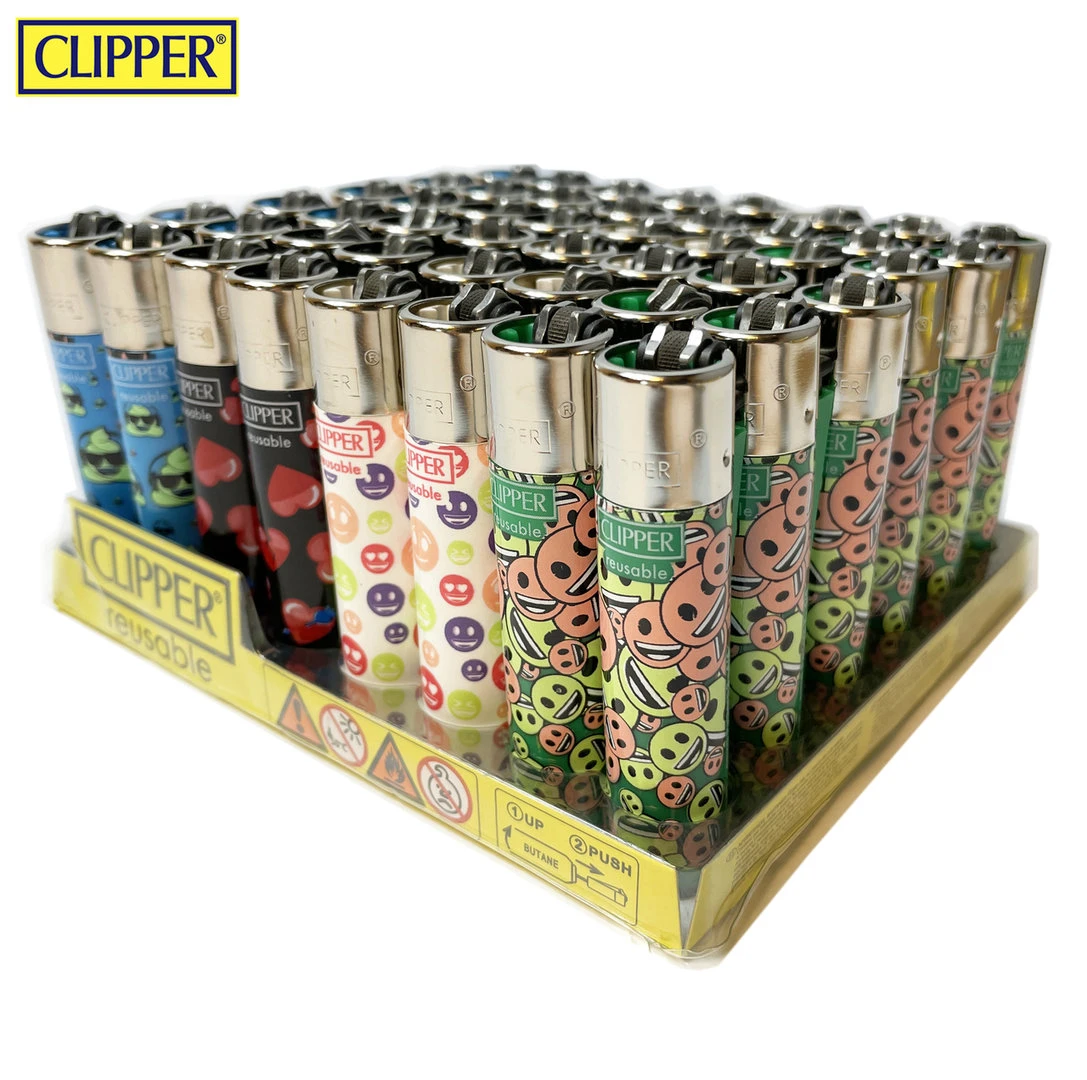 Clipper Aanstekers - 48 Stuks- Emoji Vuursteen Aansteker - Na Vulbaar 5 Clipper Aanstekers - 48 Stuks- Emoji Vuursteen Aansteker - Na Vulbaar - Afbeelding 3