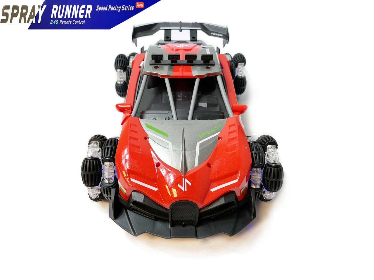 Rc Auto 2.4GHZ Burnout Smoke Car Met Echte Rook En LED-lichtjes En Oplaadbaar 8 Rc Auto 2.4GHZ Burnout Smoke Car Met Echte Rook En LED-lichtjes En Oplaadbaar - Afbeelding 6