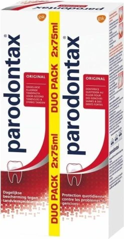 Parodontax Tandpasta - Original Fluoride - Traditionele Smaak - 2 X 75 ML -Clipper Winkel 1718951431
