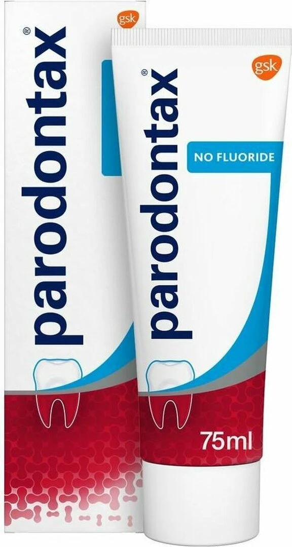 Parodontax Tandpasta Fluoride Vrij - No Fluoride - 75 Ml 3 Parodontax Tandpasta Fluoride Vrij - No Fluoride - 75 Ml