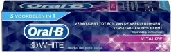 Oral B Oral-B 3D White Vitalize - Voor Witte Tanden - Tandpasta 75ml -Clipper Winkel 1719379824