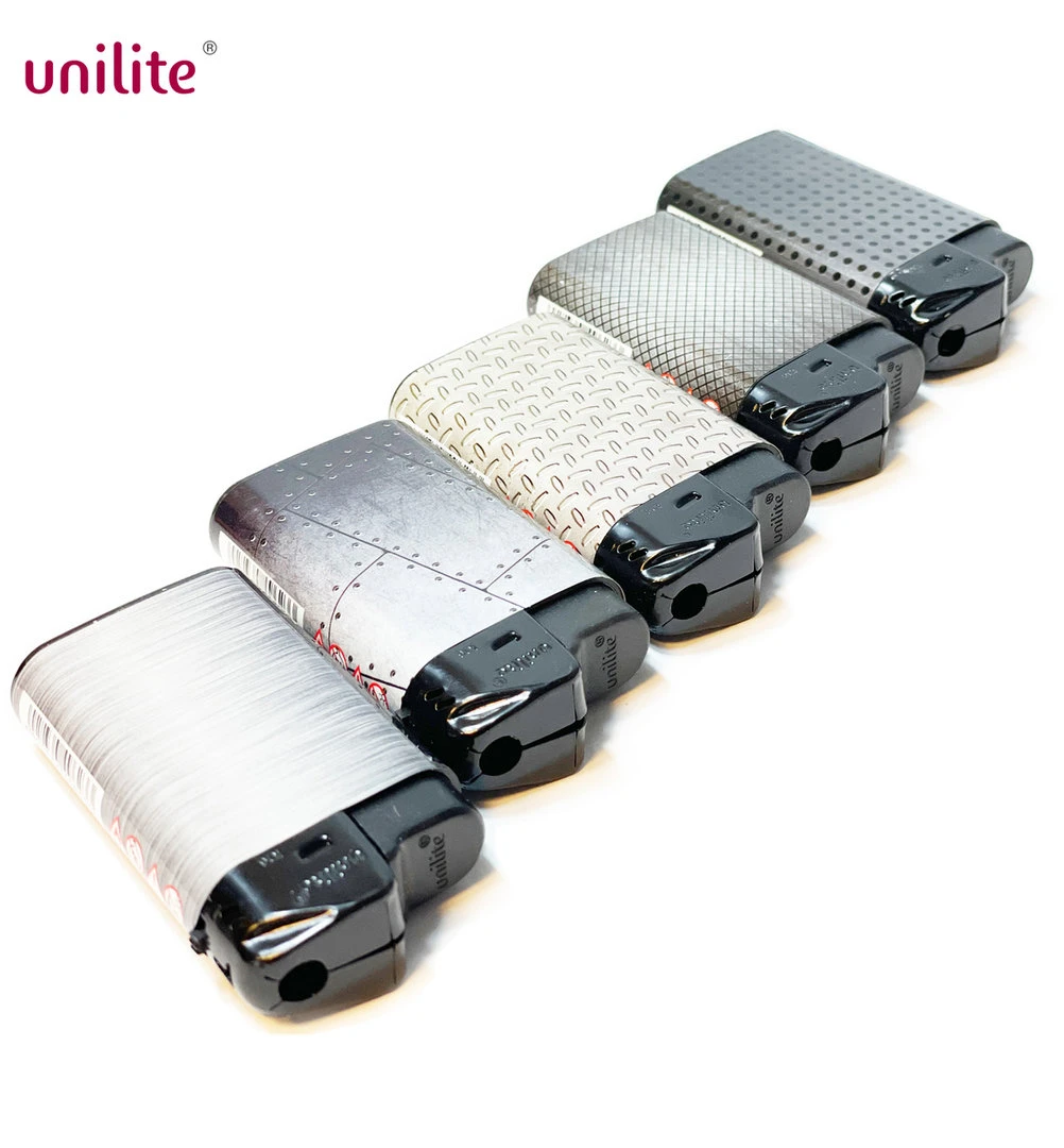 Unilite Klik Aansteker - Navulbaar - 20 Stuks Aanstekers In Een Display - Steel Print 4 Unilite Klik Aansteker - Navulbaar - 20 Stuks Aanstekers In Een Display - Steel Print - Afbeelding 2