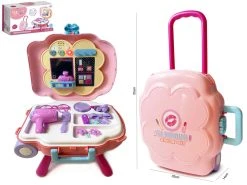 Toy Box Beauty Set - 2 In 1 Trolley And Dressing Table - With Light And Sound-beauty Play Pink