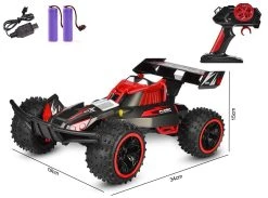 24WINKELEN RC Race Buggy NQD - 2.4GHZ Radio Grafisch Bestuurbare Auto 12km/u - 1:16 - Oplaadbaar + Extra Accu
