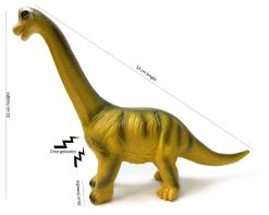 Dino World Diplodocus  Dinosaurus Speelgoed Prehistorie- Zacht Rubber - Maakt Dino Geluiden - 53 CM