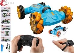 RC Twist Stunt Auto - Radiografisch Bestuurbare 4WD Auto - Offroad - TKKJ - Transformer Car Met Handbediening En Afstandsbediening - Dazzle Light
