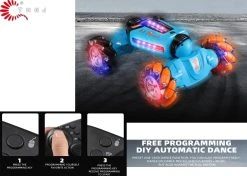 RC Twist Stunt Auto - Radiografisch Bestuurbare 4WD Auto - Offroad - TKKJ - Transformer Car Met Handbediening En Afstandsbediening - Dazzle Light -Clipper Winkel 1801720149