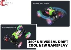 RC Twist Stunt Auto - Radiografisch Bestuurbare 4WD Auto - Offroad - TKKJ - Transformer Car Met Handbediening En Afstandsbediening - Dazzle Light -Clipper Winkel 1801720176