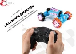 RC Dazzle Light Twist Car - Radiografisch Bestuurbare 4WD Stunt Auto - Offroad - TKKJ - Transformer Auto Met Hand En Afstandsbediening Bestuurbaar -Clipper Winkel 1801722795