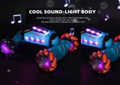 RC Dazzle Light Twist Car - Radiografisch Bestuurbare 4WD Stunt Auto - Offroad - TKKJ - Transformer Auto Met Hand En Afstandsbediening Bestuurbaar -Clipper Winkel 1801722837