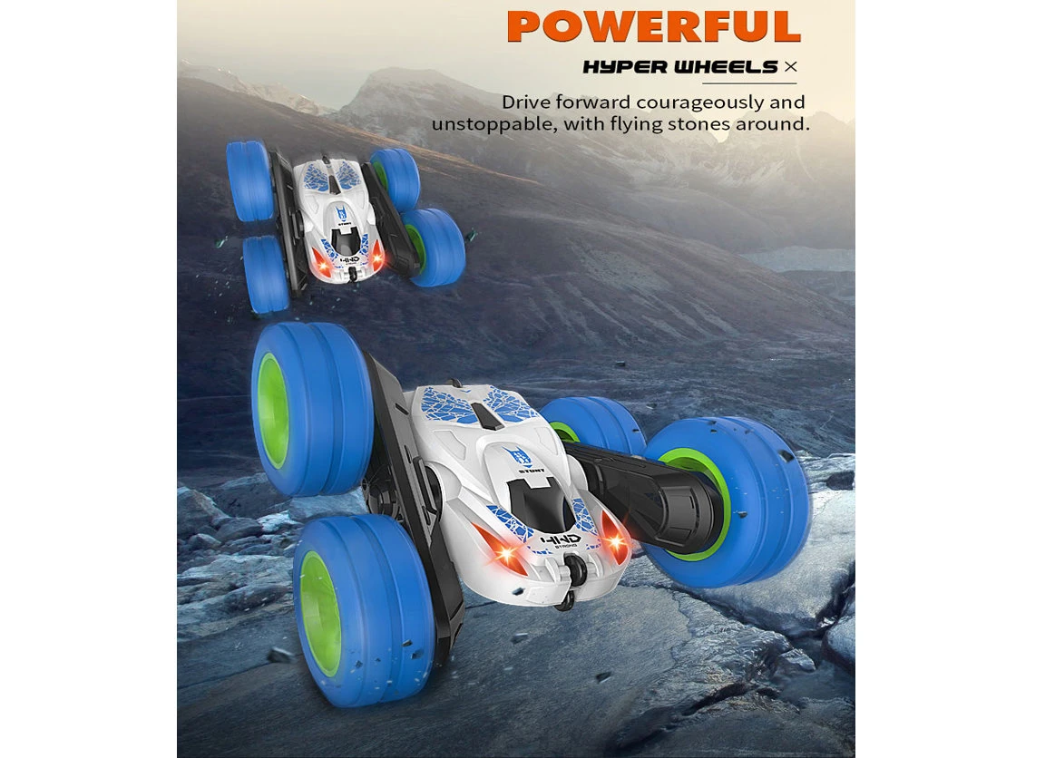 Rc Stunt Auto Hyper Wheels - Dubbelzijdig - 360 Graden - 2.4ghz - Off Road Stunt Car - TKKJ - Radio Grafisch Bestuurbare Auto 1:28 7 Rc Stunt Auto Hyper Wheels - Dubbelzijdig - 360 Graden - 2.4ghz - Off Road Stunt Car - TKKJ - Radio Grafisch Bestuurbare Auto 1:28 - Afbeelding 6