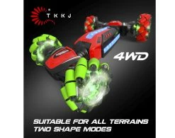 Hand Bestuurbare Radio Grafisch Auto - 2.4GHZ 4WD - Offroad RC Transformer Car - TKKJ - Met Handbediening En Afstandsbediening 2in1 -Clipper Winkel 1857258183