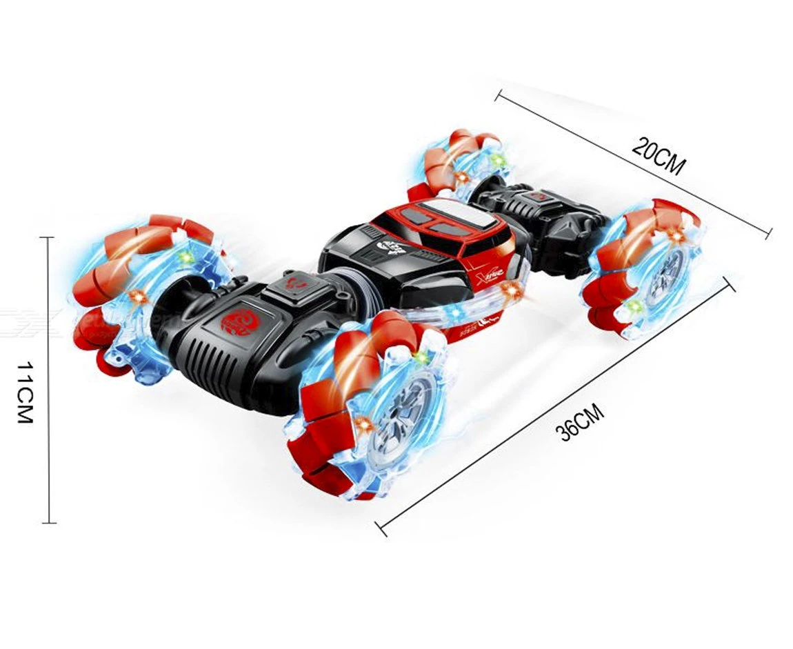 DA HUA TOYS RC Stunt Car 4WD 2.4GHz - Dubbelzijdig Monster Crawler - Hand Bestuurbare Radio Grafisch Auto 6 DA HUA TOYS RC Stunt Car 4WD 2.4GHz - Dubbelzijdig Monster Crawler - Hand Bestuurbare Radio Grafisch Auto - Afbeelding 4