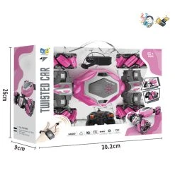 RC Stunt Twisted Car 4WD 2.4GHz - Dubbelzijdig Transformer Auto -LED Lichtjes En Muziek - Incl. Horloge En Afstandsbediening Groen -Clipper Winkel 1861300371