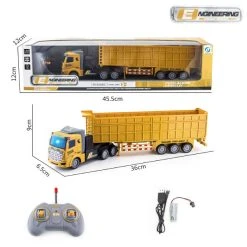24WINKELEN Rc Vrachtwagen Met Laadbak - Engineering Kiepwagen Truck - 1:46 27MHZ - Afstand Bestuurbaar Vrachtwagen - Oplaadbaar