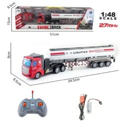 24WINKELEN RC Tankwagen - Oil Tank Gas Truck - 1:46 27MHZ - Afstand Bestuurbaar Tankwagen - Oplaadbaar