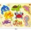 Houten Inlegpuzzel Zeedieren Speelgoed - Vormen Puzzel Bord Met Waterdieren - 30x22.5 CM 1 Houten Inlegpuzzel Zeedieren Speelgoed - Vormen Puzzel Bord Met Waterdieren - 30x22.5 CM -Clipper Winkel 1883477526