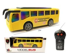 24WINKELEN Radiografisch Bestuurbare Bus - 3D Led Licht - RC Tour Bus Speelgoed - 20CM