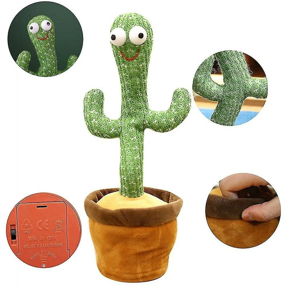 Talking Cactus 32CM Oplaadbaar - Dansende En Pratende Interactieve Knuffel - Bekend Van TikTok - Dancing Cactus - Voice Opname - Pluche Speelgoed 7 Talking Cactus 32CM Oplaadbaar - Dansende En Pratende Interactieve Knuffel - Bekend Van TikTok - Dancing Cactus - Voice Opname - Pluche Speelgoed - Afbeelding 5