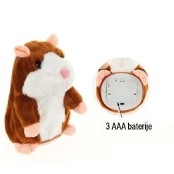 Pratende Hamster - Talking Hamster - Pratende Interactieve Knuffel - Bekend Van TikTok - Voice Opname, Zingen En Bewegen - Kinderen/Baby - Speelgoed -Clipper Winkel 1886343345