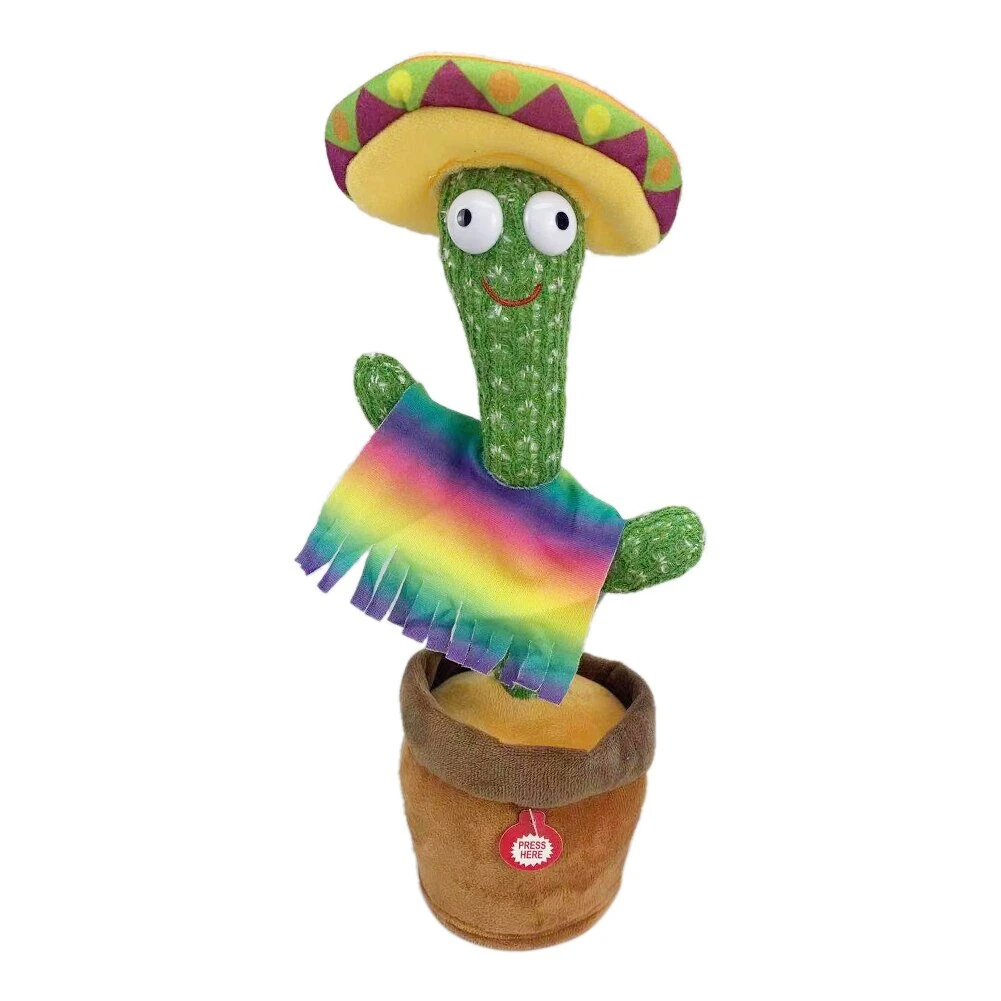 Finito Bazaar Talking Cactus Nieuw Stylen - Oplaadbaar - Dansende En Pratende Interactieve Knuffel 32CM 6 Finito Bazaar Talking Cactus Nieuw Stylen - Oplaadbaar - Dansende En Pratende Interactieve Knuffel 32CM - Afbeelding 4