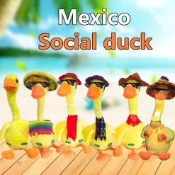 Pratende Eend Met Kostuum - Oplaadbaar - Dansende En Pratende Interactieve Knuffel 32CM - Bekend Van TikTok - Talking & Dancing Duck - Voice Opname - 120 Liedjes - Pluche Speelgoed -Clipper Winkel 1886405136