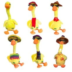 Pratende Eend Met Kostuum - Oplaadbaar - Dansende En Pratende Interactieve Knuffel 32CM - Bekend Van TikTok - Talking & Dancing Duck - Voice Opname - 120 Liedjes - Pluche Speelgoed -Clipper Winkel 1886405142