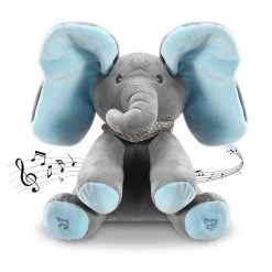 Flappy Olifant - Interactief Knuffel Speelgoed - Kiekeboe - Beweegt Met De Oren - Voice Opname