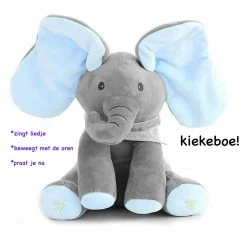 Flappy Olifantje - Interactief Knuffel Speelgoed - Kiekeboe - Pratende Olifant 30CM -Clipper Winkel 1887158043