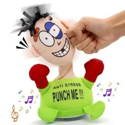 Punch Me Anti Stress Pop - Interactieve Speelgoed Boks Pop - Schreeuwt Bij En Stoot - 20CM -Clipper Winkel 1887164067