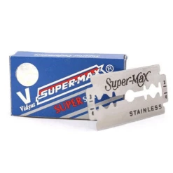 Scheermesjes 200 SUPERMAX BLADES - Stainless Double Edged Mesjes - 20x10 Stuks Kappers Mesje -Clipper Winkel 1889858463