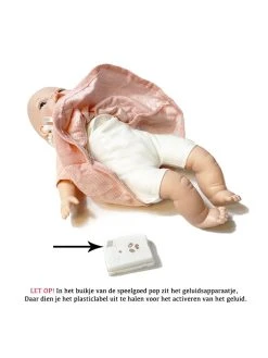 Ledy Toys Babypop Bonnie - Schattige En Zachte Knuffel Baby Pop - Maakt 12 Babygeluiden - 30.5CM -Clipper Winkel 1895698599