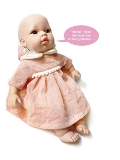 Ledy Toys Babypop Bonnie - Schattige En Zachte Knuffel Baby Pop - Maakt 12 Babygeluiden - 30.5CM -Clipper Winkel 1895698605