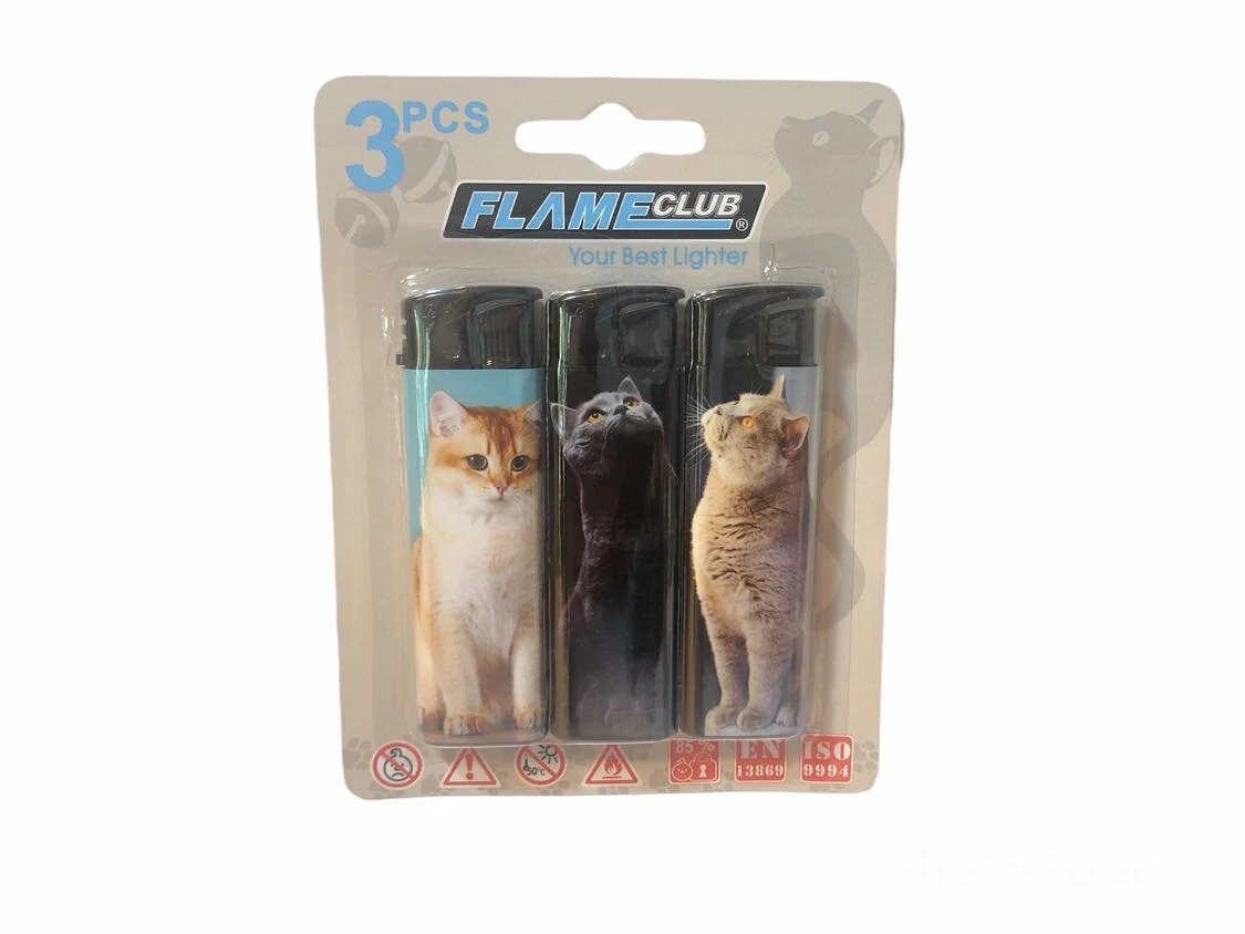 Aanstekers Blister Van 3 Stuks Geassorteerde Kleuren KAT. 4 Aanstekers Blister Van 3 Stuks Geassorteerde Kleuren KAT. - Afbeelding 2