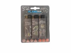 FLAME CLUB Aanstekers Blister Van 3 Stuks KOFFIE.