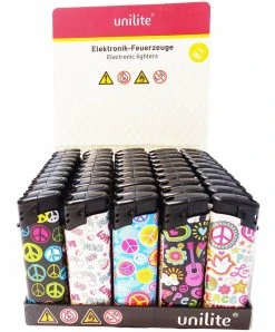 Unilite Aanstekers 50 Stuks Met Print - Navulbaar -Clipper Winkel 1909564719