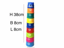 FENG LING SIX ONE EIGHT Baby Stapelbekers + Tuimelaar - Bal Educatief Speelgoed -Clipper Winkel 1912076067