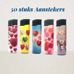 Unilite Aanstekers Hartjes Klik 50 Stuks -Clipper Winkel 1912916406