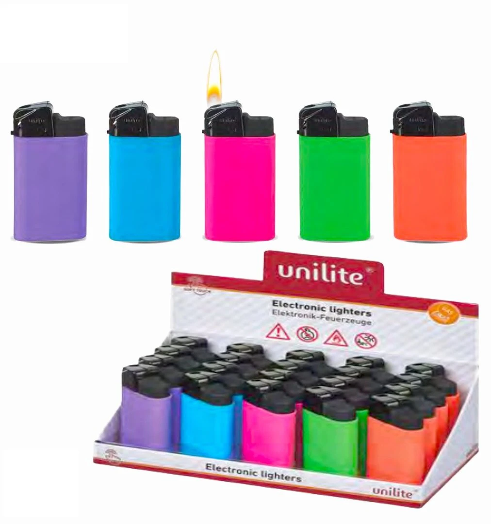 Unilite Klik Aanstekers - Navulbaar - 20 Stuks In Een Display - 5 Ass. Color - Soft Touch Lighters 3 Unilite Klik Aanstekers - Navulbaar - 20 Stuks In Een Display - 5 Ass. Color - Soft Touch Lighters