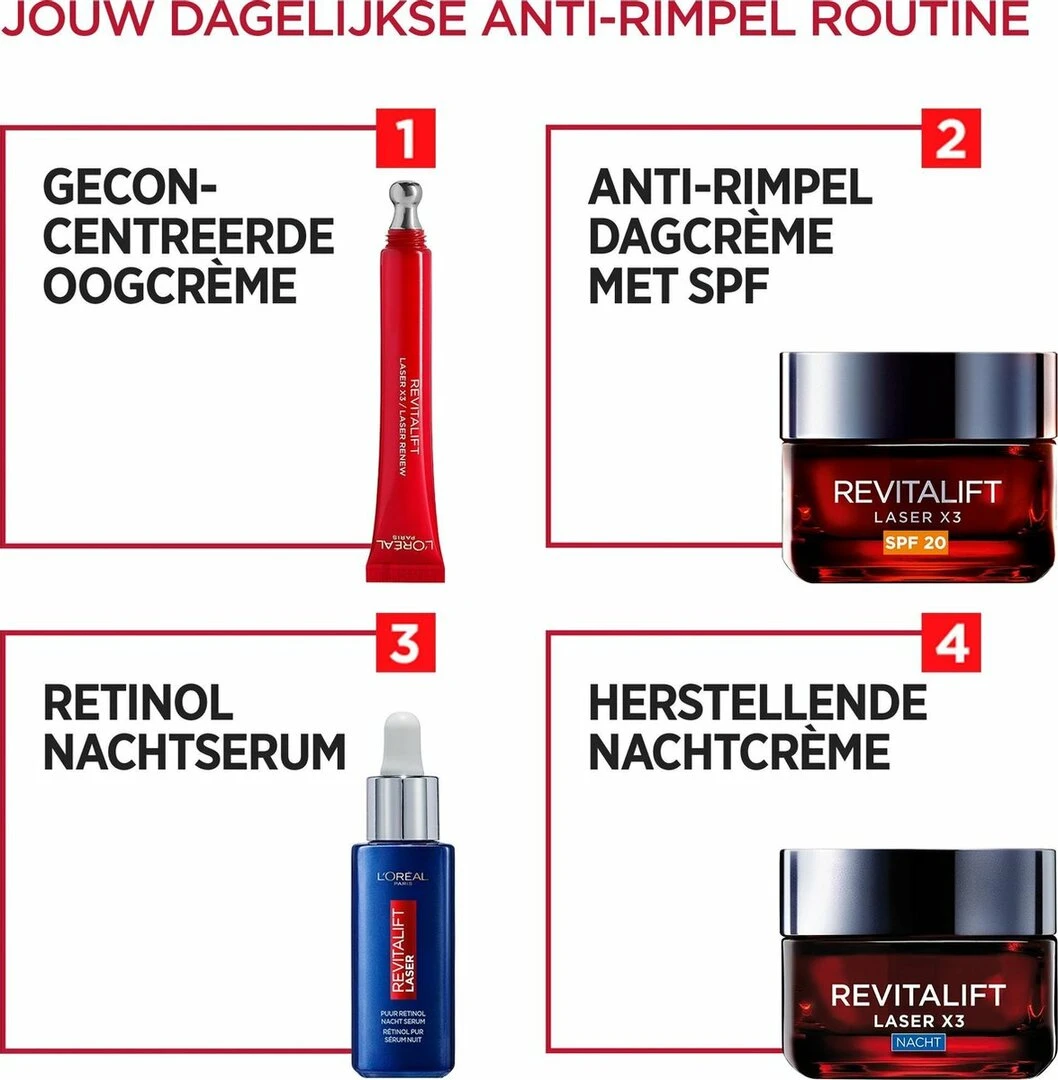 L'Oreal L’Oréal Paris Revitalift Retinol Night Serum - 30ml 6 L'Oreal L’Oréal Paris Revitalift Retinol Night Serum - 30ml - Afbeelding 4